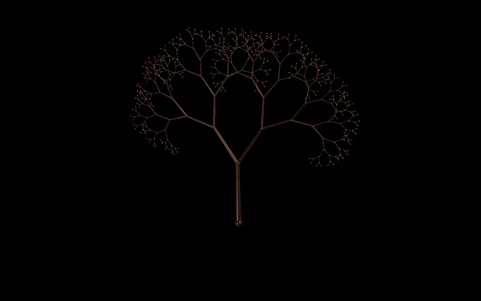 L-system tree, a still from the live formation