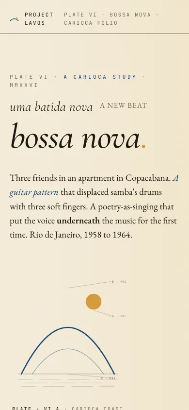 Bossa Nova étude on a phone.