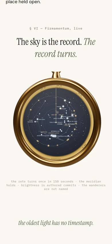 The Firmamentum planisphere étude on a phone.