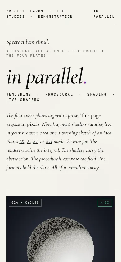In Parallel étude on a phone.