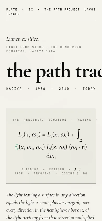 Path tracer étude on a phone.