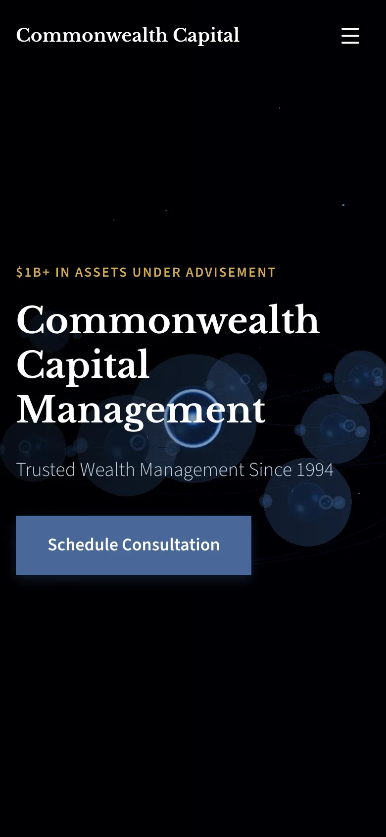 Commonwealth Capital - the same site on a phone.