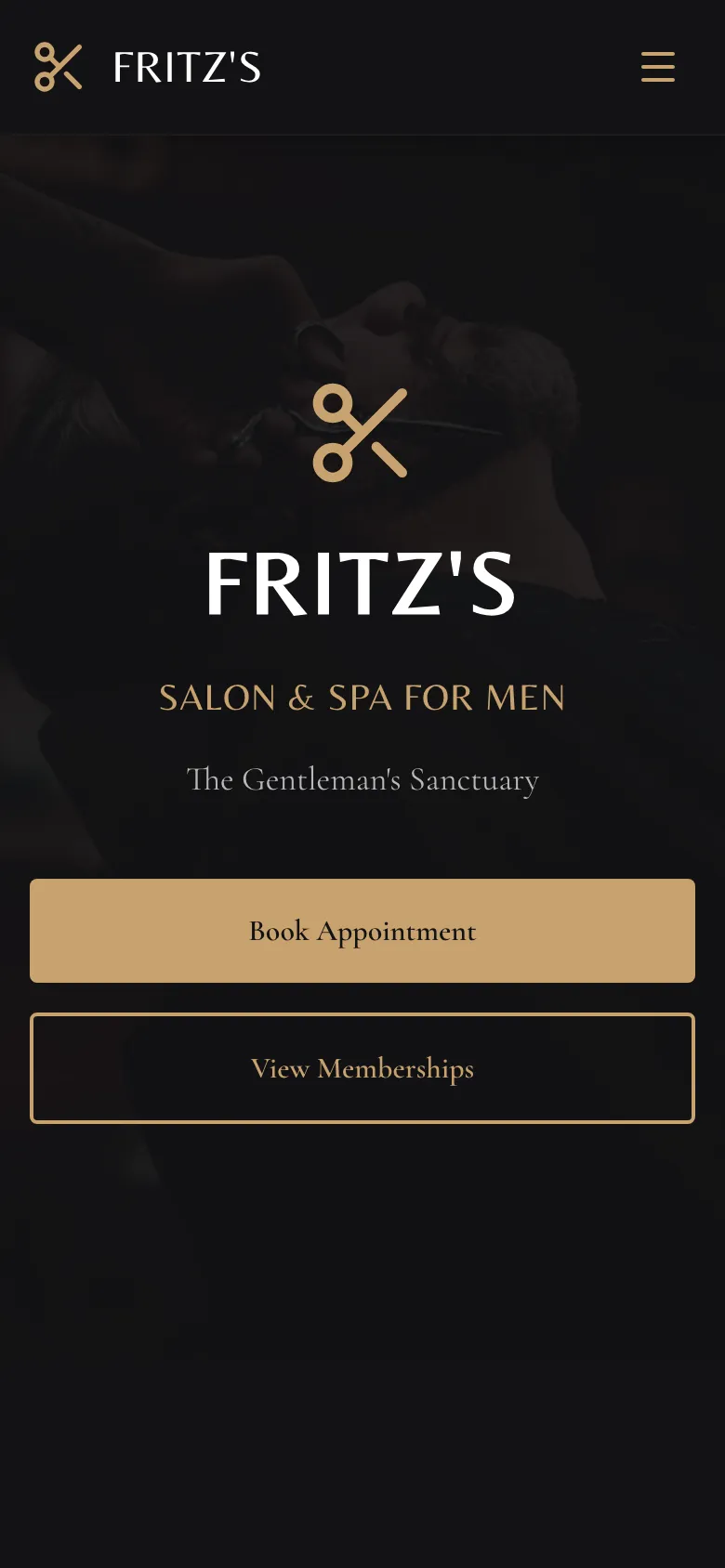 Fritz Salon - the same site on a phone.