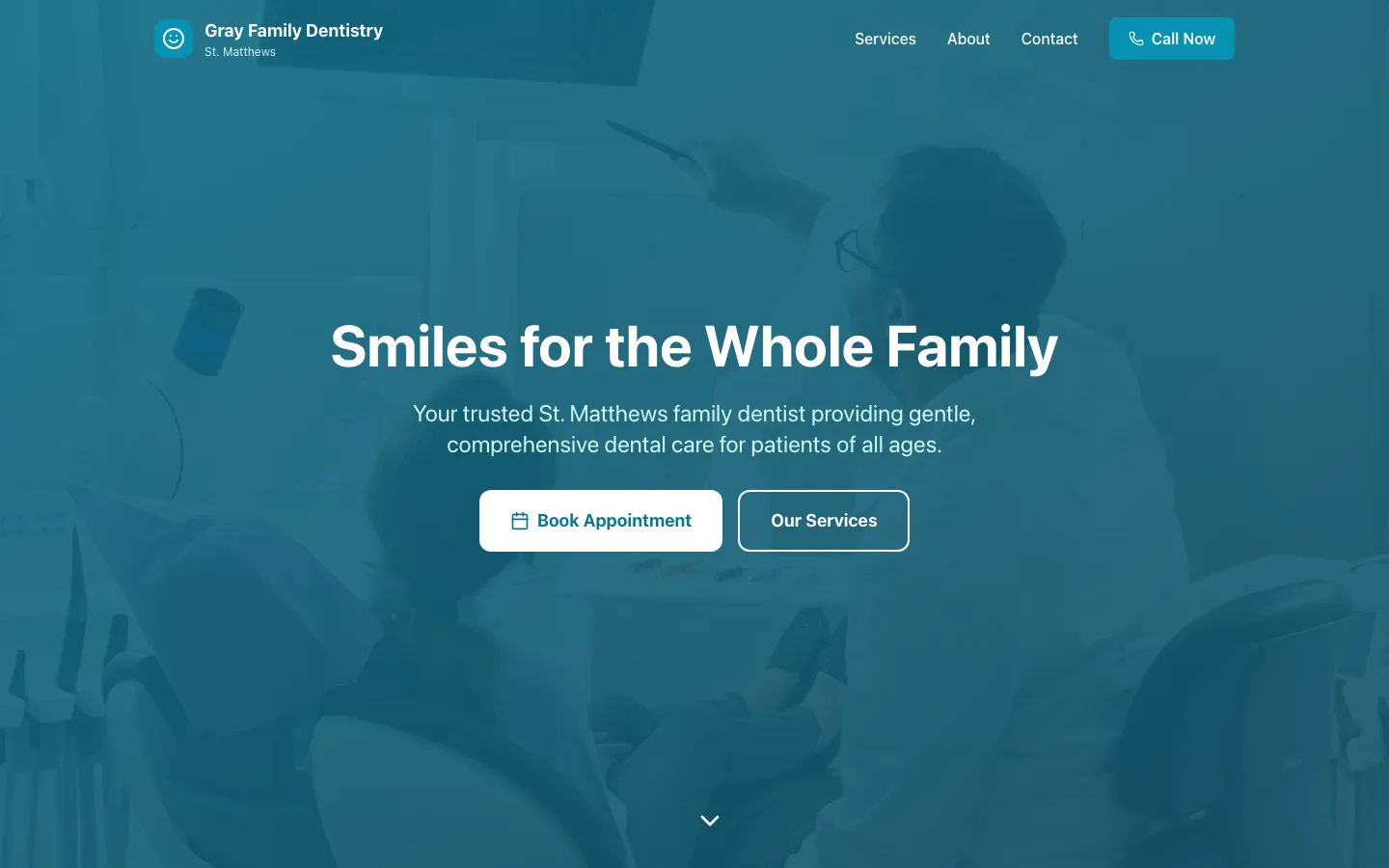 Gray Family Dentistry — the shipped site on desktop.