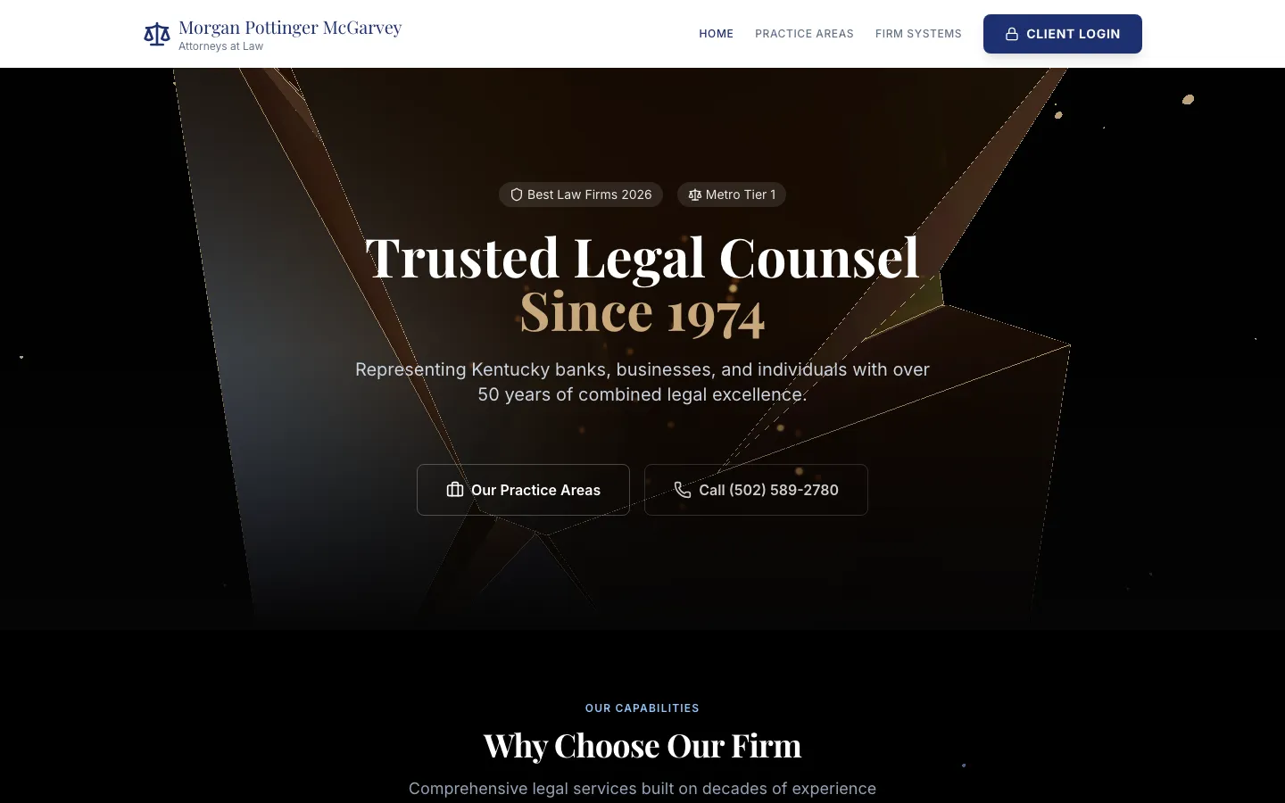 Morgan Pottinger McGarvey — the shipped site on desktop.