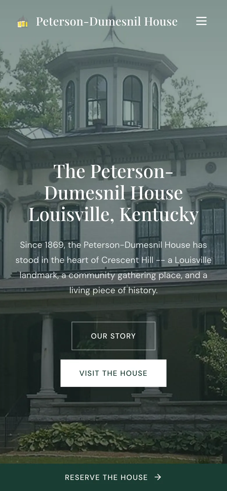 Peterson-Dumesnil House - the same site on a phone.
