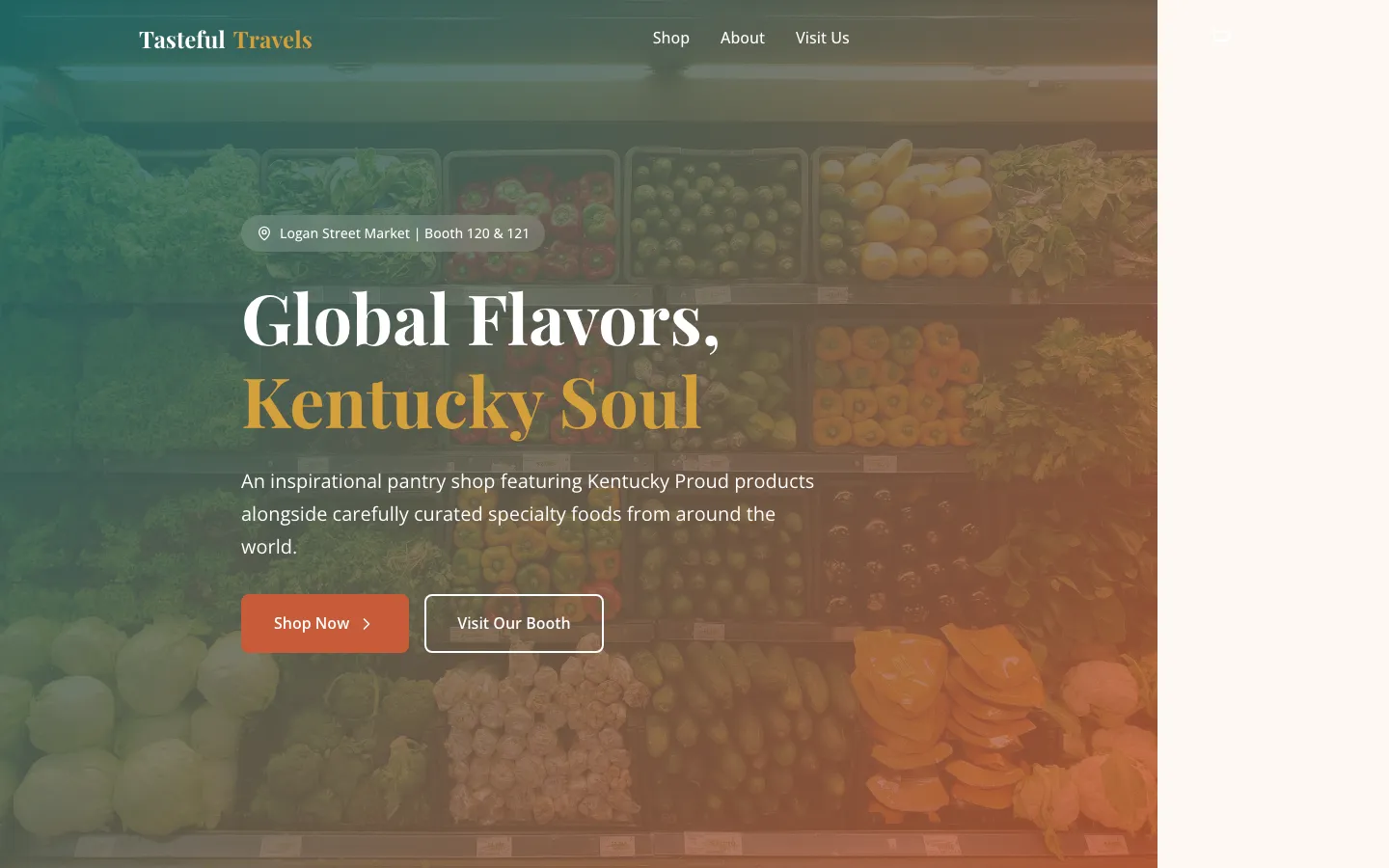 Tasteful Travels — the shipped site on desktop.