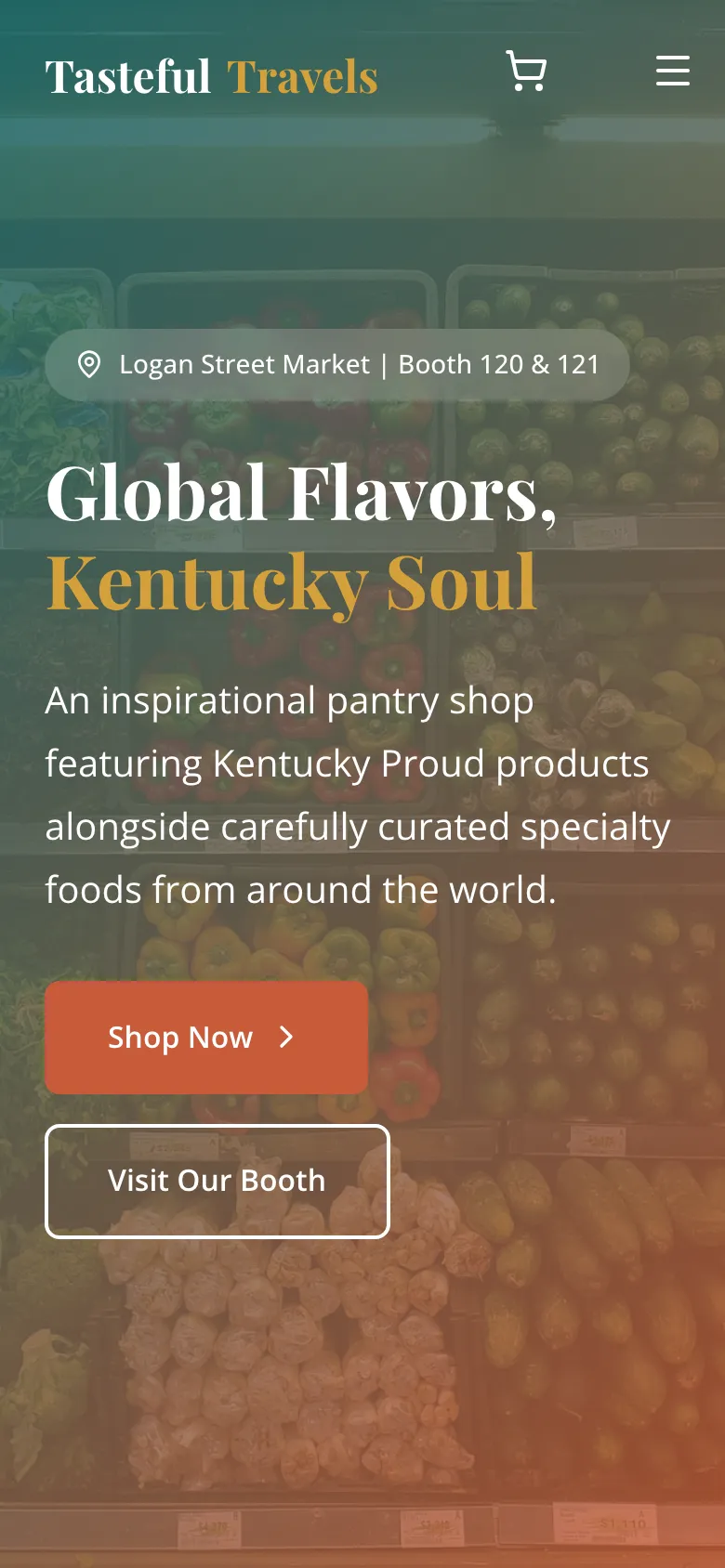 Tasteful Travels - the same site on a phone.