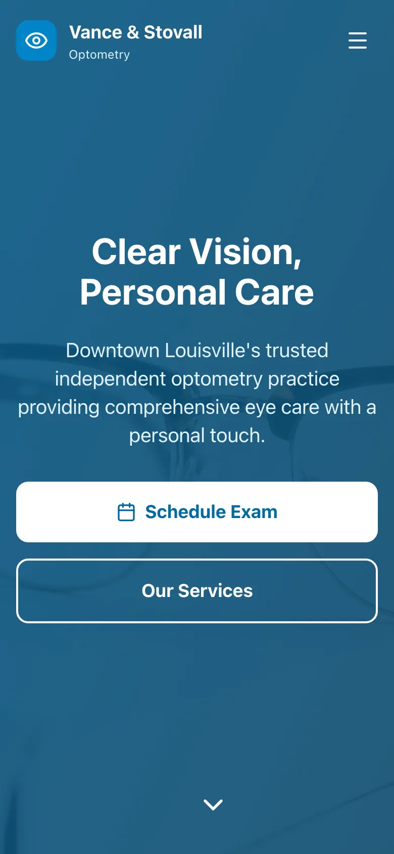 Vance Stovall Optometry - the same site on a phone.