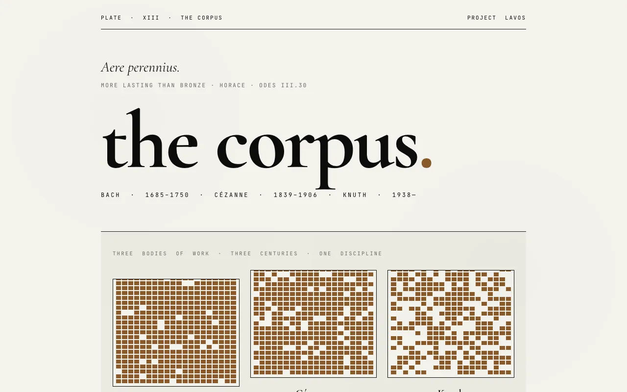 The Corpus specimen on desktop.