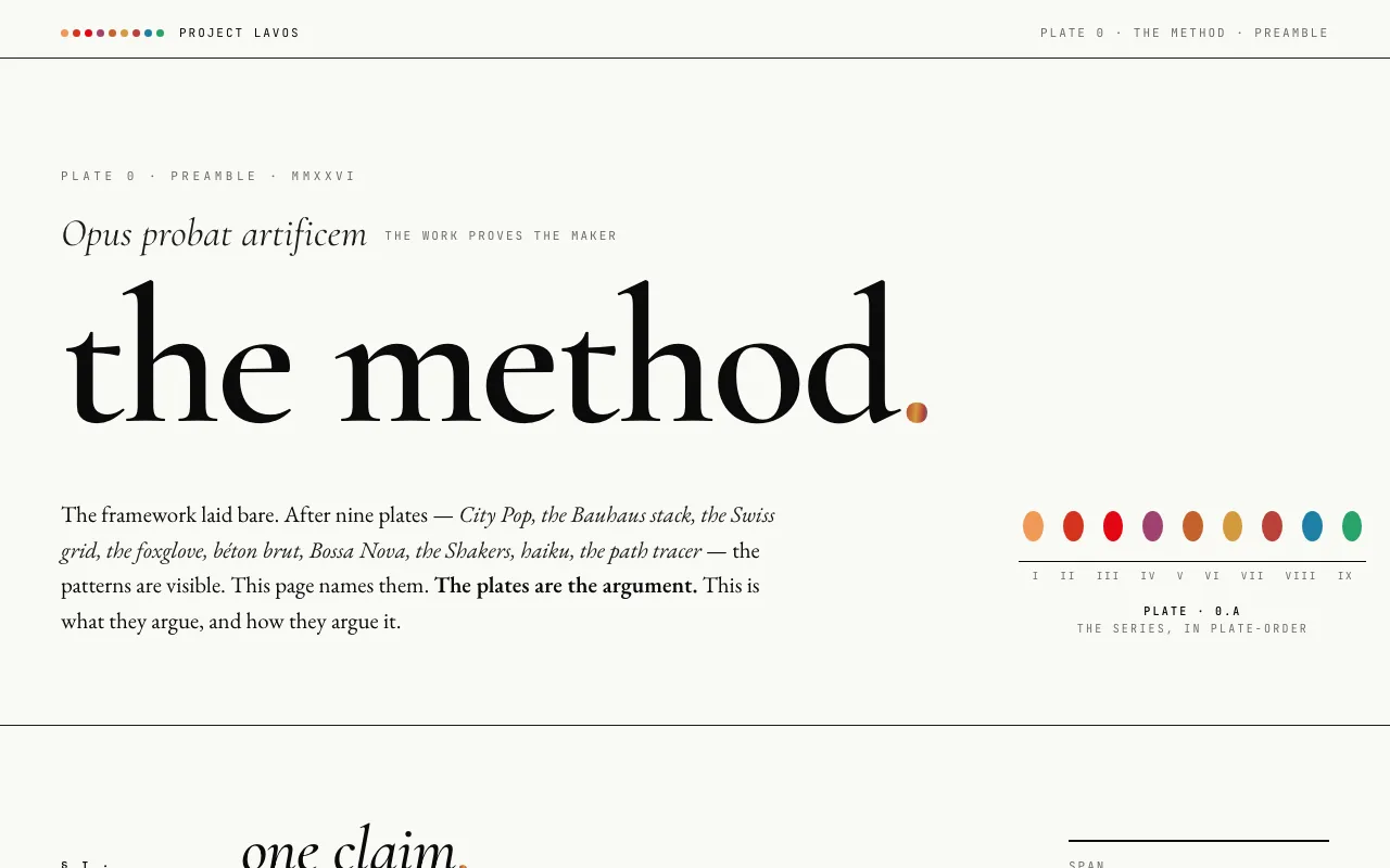 The Method specimen on desktop.