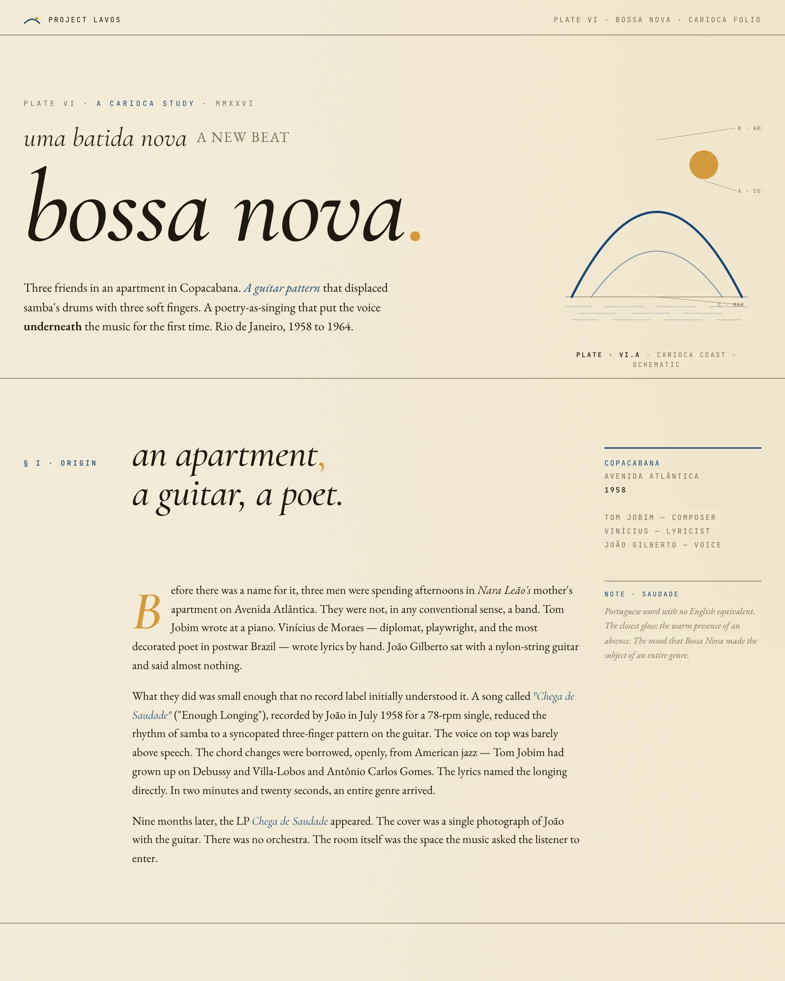Bossa Nova - Plate VI from the Project Lavos visual studies