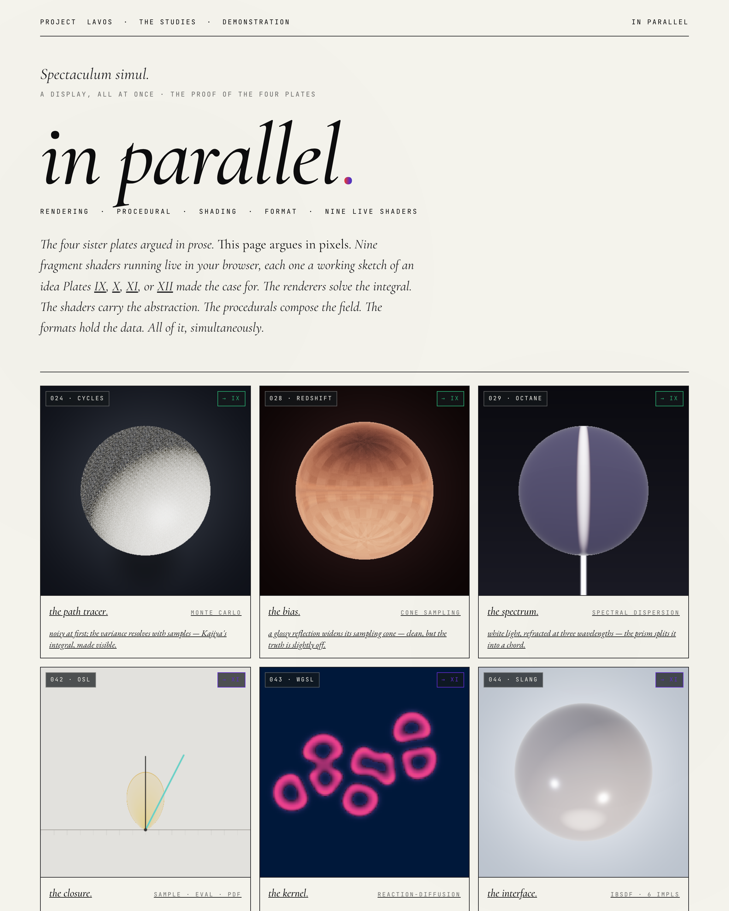 In Parallel - Plate XXIX from the Project Lavos visual studies