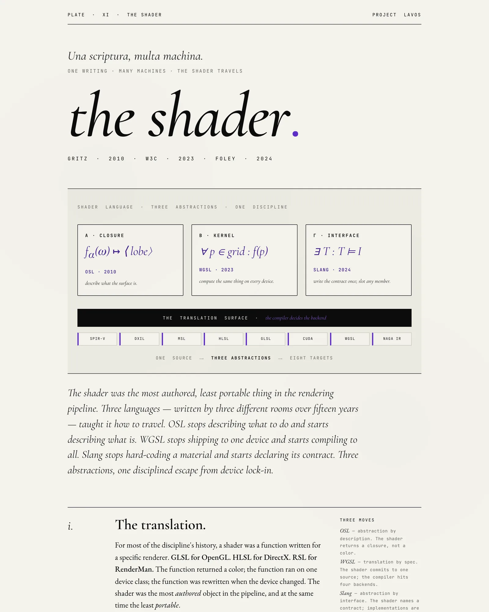 The Shader - Plate XI from the Project Lavos visual studies