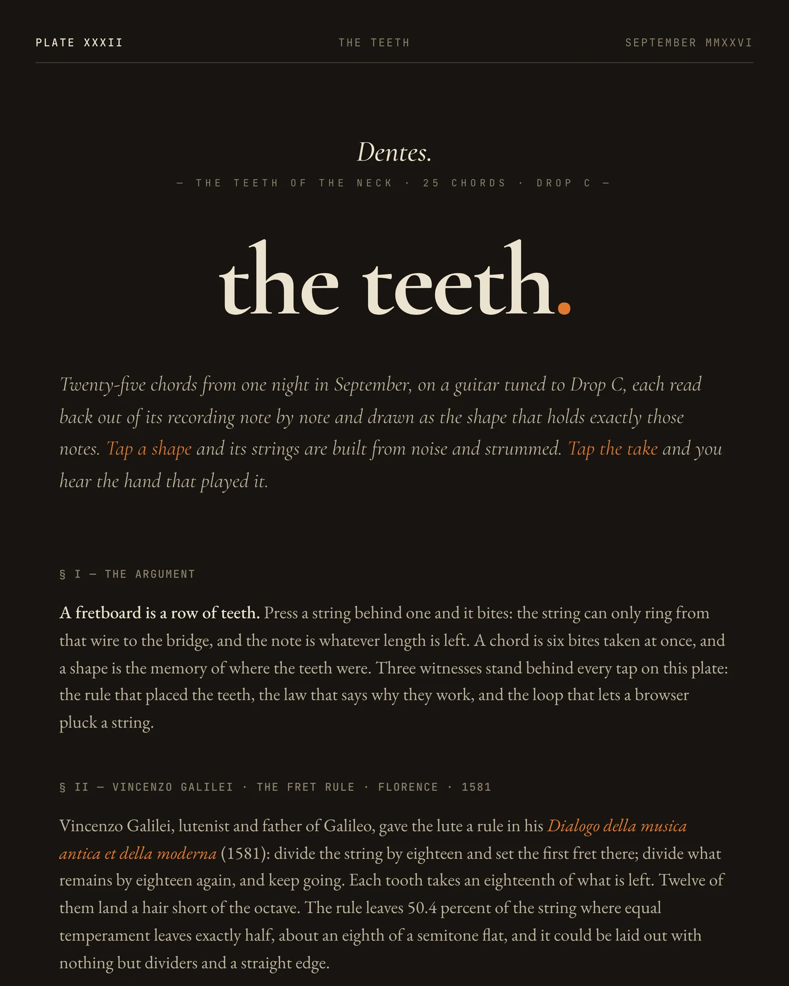 The Teeth - Plate XXXII from the Project Lavos visual studies