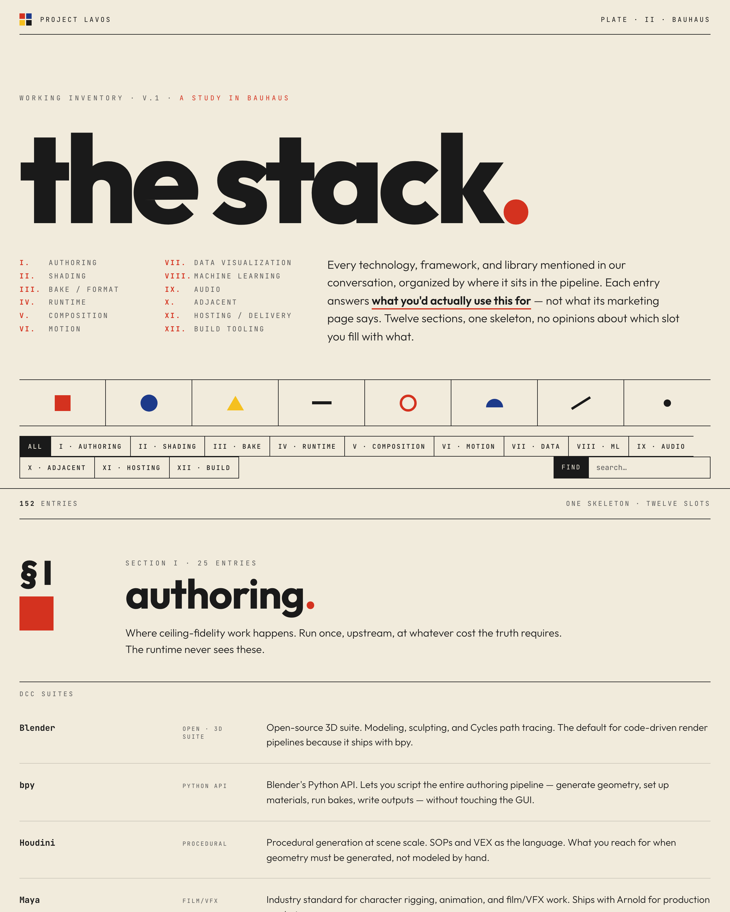 The Stack - Plate II from the Project Lavos visual studies